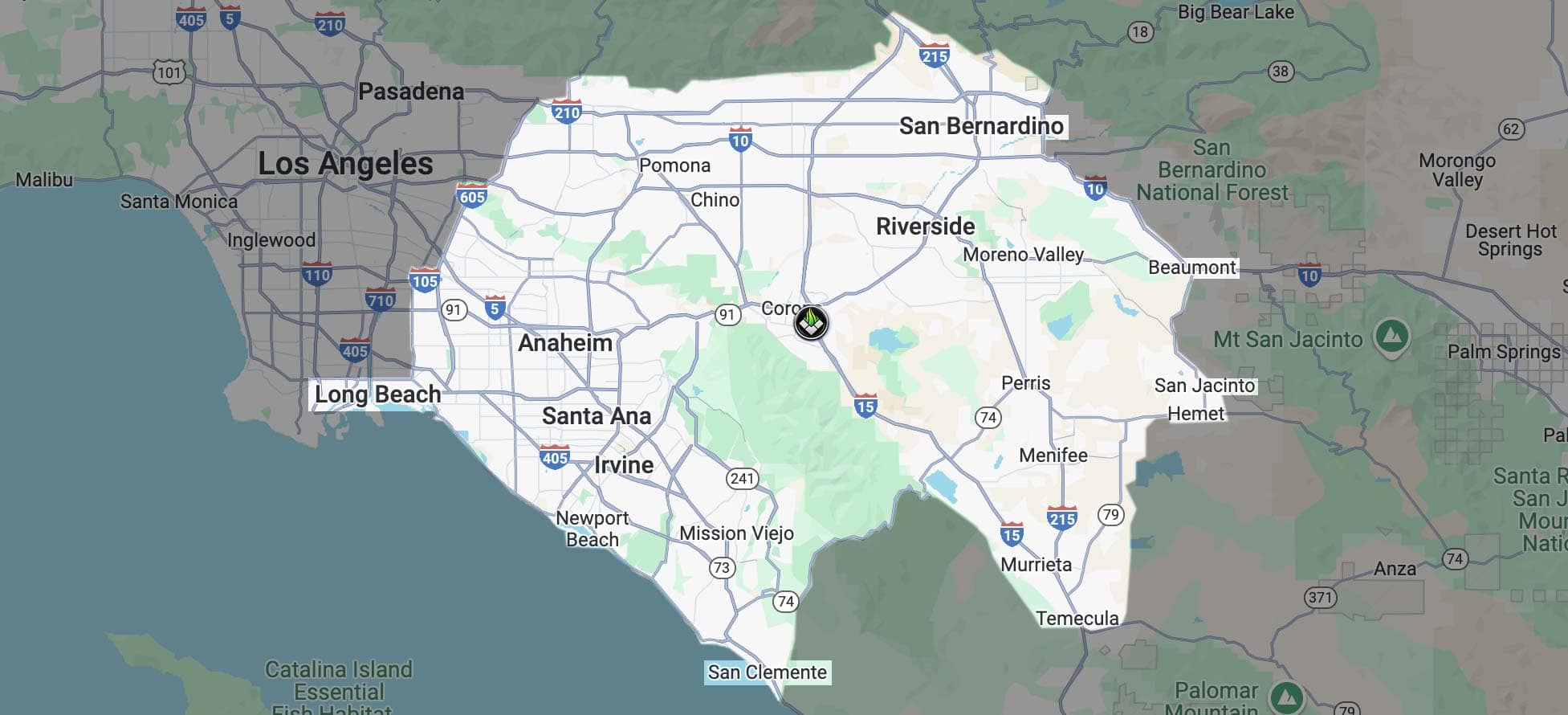 Ecoworkz Construction Service Map