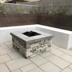 Fire pit with seating area