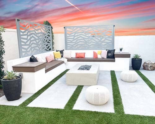 Outdoor Living Space Seating Masonry