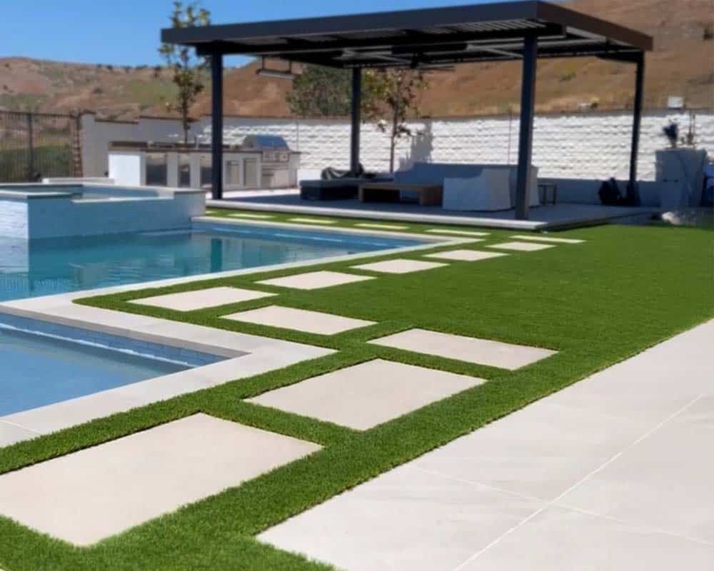 Artificial Turf around pool
