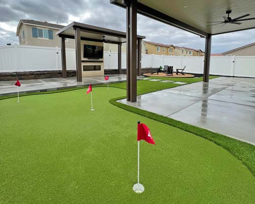 Artificial Putting Green backyard