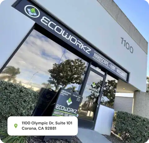 Ecoworkz storefront at 1100 Olympic Drive in Corona, CA