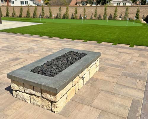 hardscape fire pit